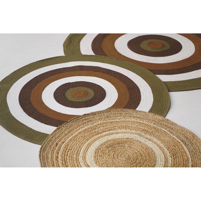 Ковер из хлопка target из коллекции Ethnic 150х150 коричневого цвета - лучшие Ковры в INMYROOM