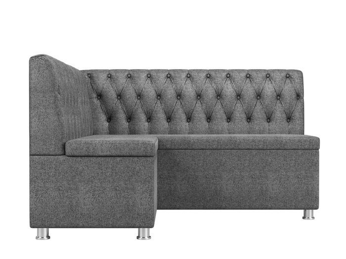 Кухонный угловой диван Мирта серого цвета левый угол - купить Угловые диваны по цене 37999.0