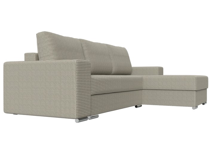 Угловой диван-кровать Дрезден серо-бежевого цвета правый угол - лучшие Угловые диваны в INMYROOM