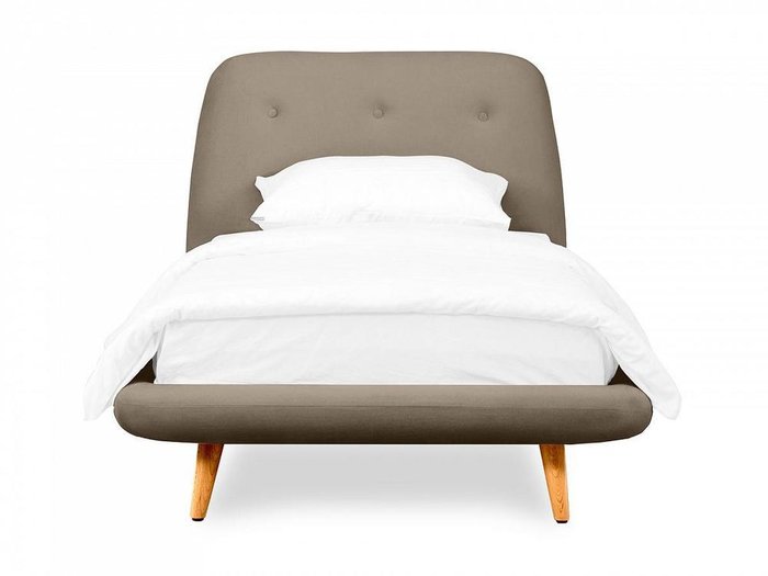 Кровать Loa 90х200 серо-коричневого цвета - лучшие Кровати для спальни в INMYROOM