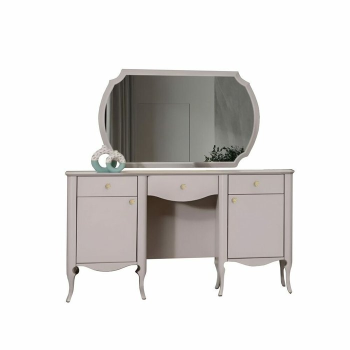 Столик туалетный Нео Классика белого цвета с зеркалом
