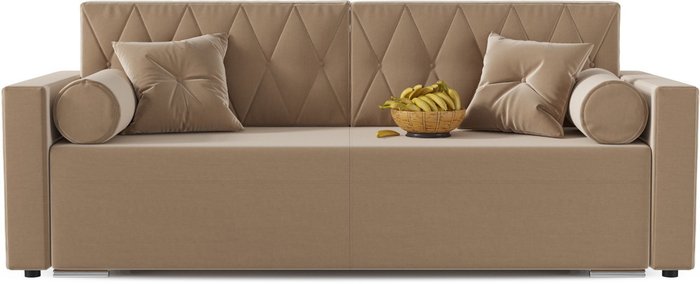 Диван-кровать прямой Милфорд коричневого цвета - купить Прямые диваны по цене 17400.0