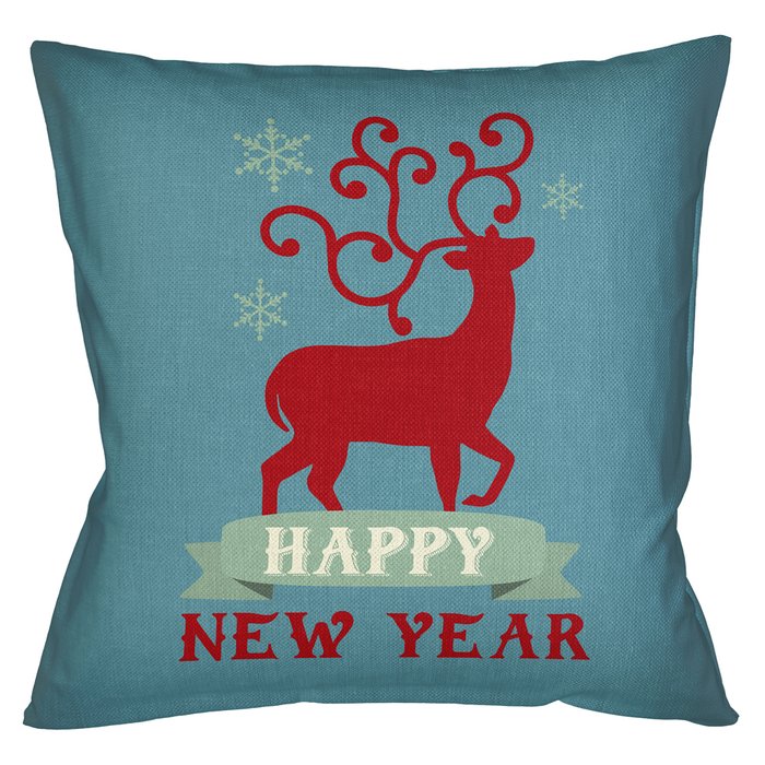 Декоративная арт подушка Новогоднее настроение версия 9