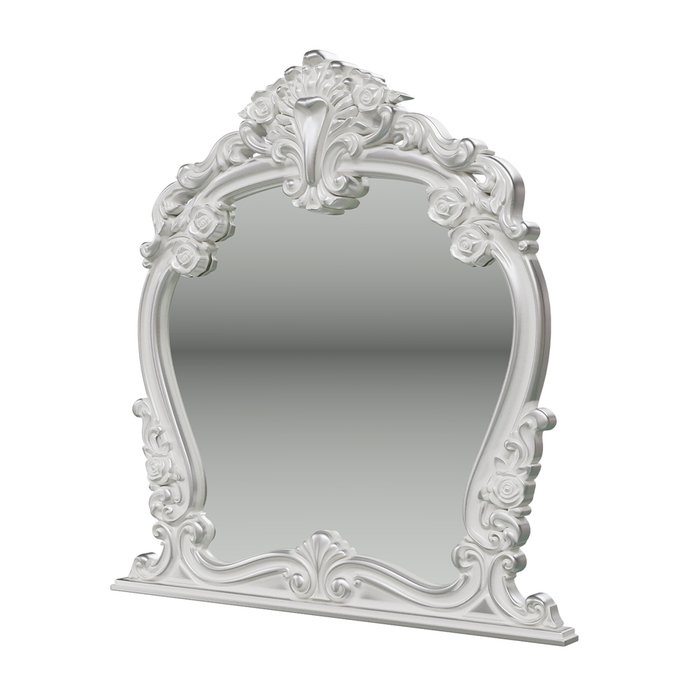 Настенное зеркало Дольче Вита белого цвета с серебром - купить Настенные зеркала по цене 17685.0