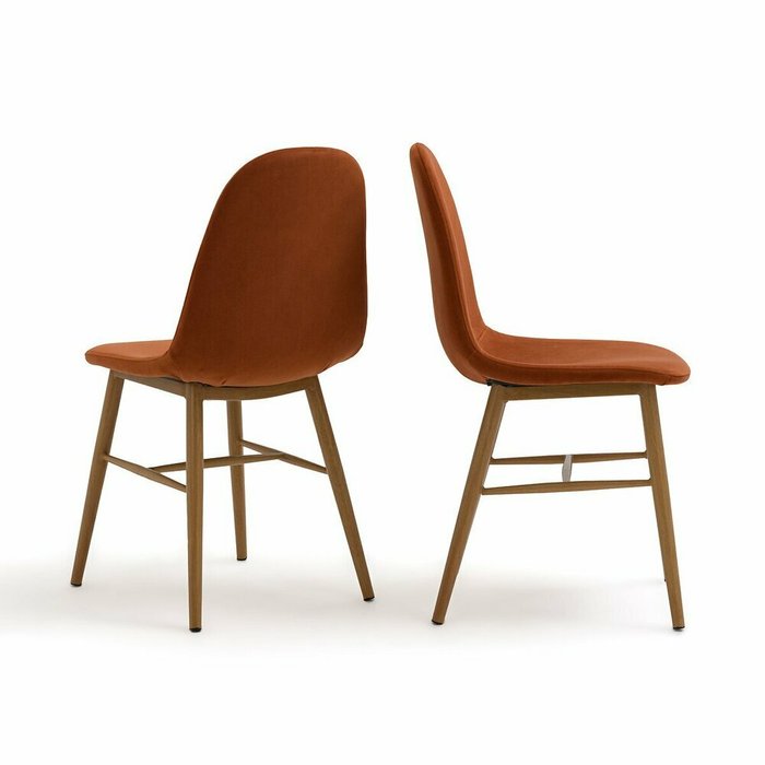 Набор из двух стульев Polina коричневого цвета - купить Обеденные стулья по цене 18589.0