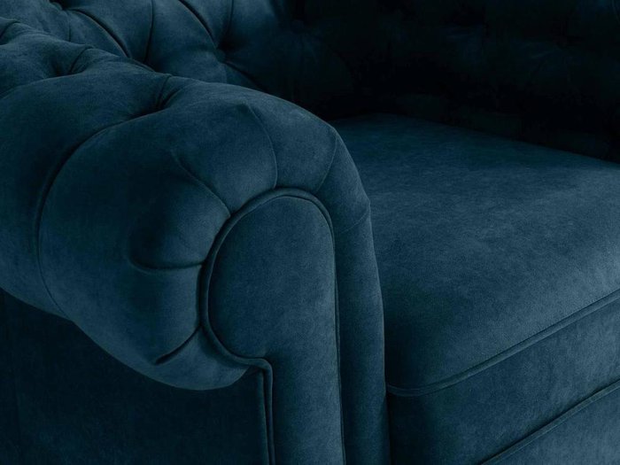 Кресло Chesterfield синего цвета  - купить Интерьерные кресла по цене 56430.0