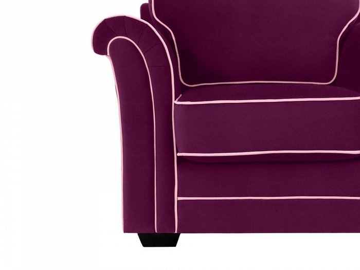 Кресло Sydney фиолетового цвета с розовым кантом  - лучшие Интерьерные кресла в INMYROOM
