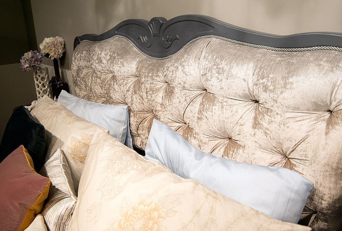 Кровать Fleuron 160х200 серо-бежевого цвета - купить Кровати для спальни по цене 133000.0