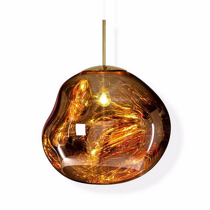 Светильник подвесной Melt Gold D38 в стиле Tom Dixon Светильник подвесной Melt Gold D38 в стиле Tom Dixon