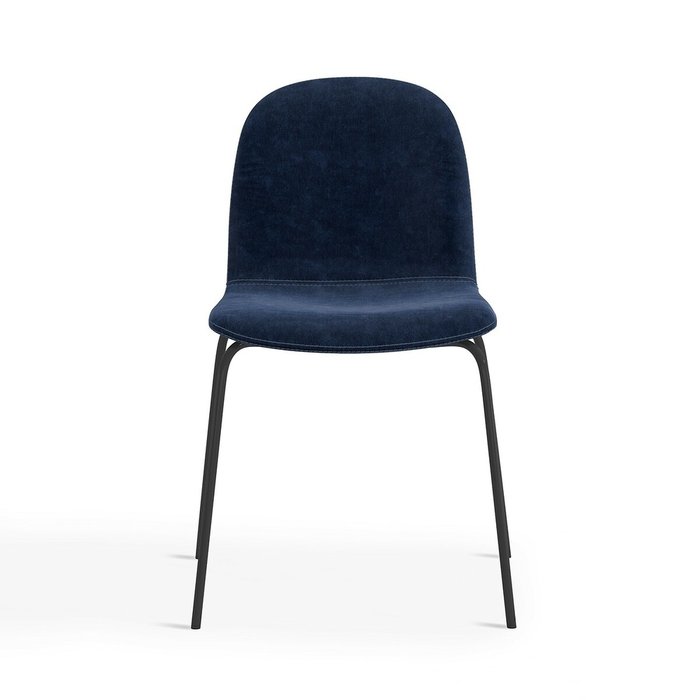 Стул из велюра Tibby темно-синего цвета - купить Обеденные стулья по цене 26641.0