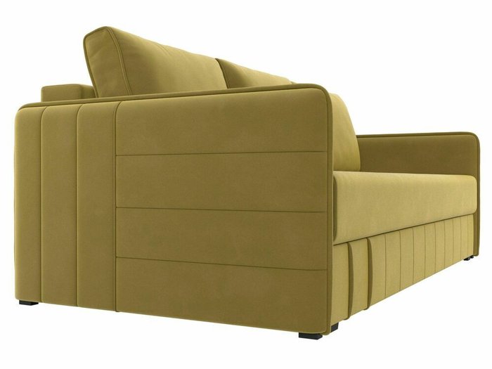 Прямой диван-кровать Слим желтого цвета с пружинным блоком - лучшие Прямые диваны в INMYROOM