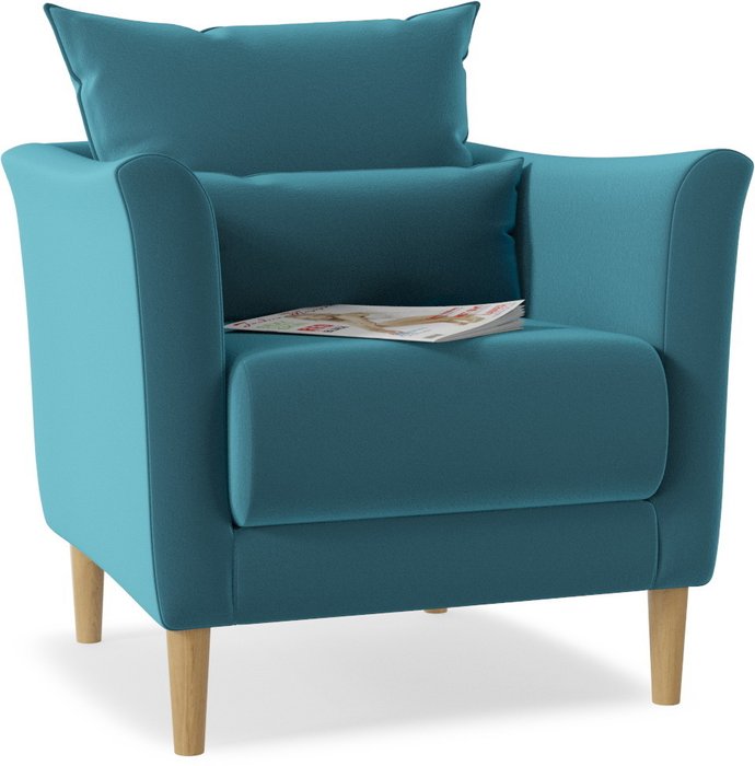 Кресло Катрин Azur голубого цвета 