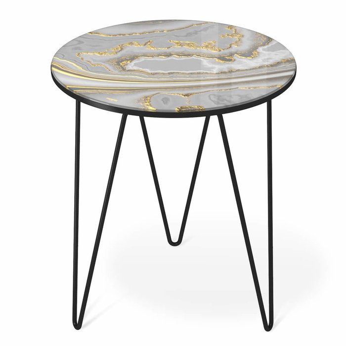 Стол кофейный Cosmic серо-золотого цвета - купить Кофейные столики по цене 8500.0