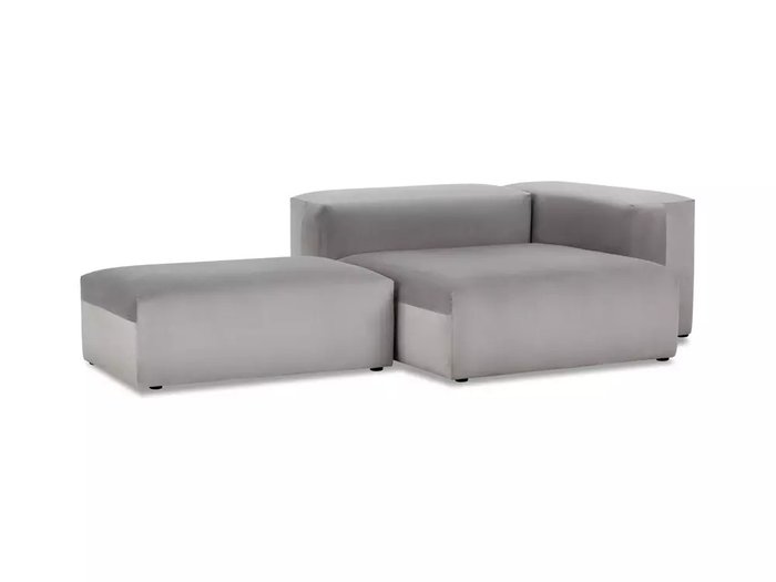 Модульный диван Sorrento в обивке из велюра серого цвета