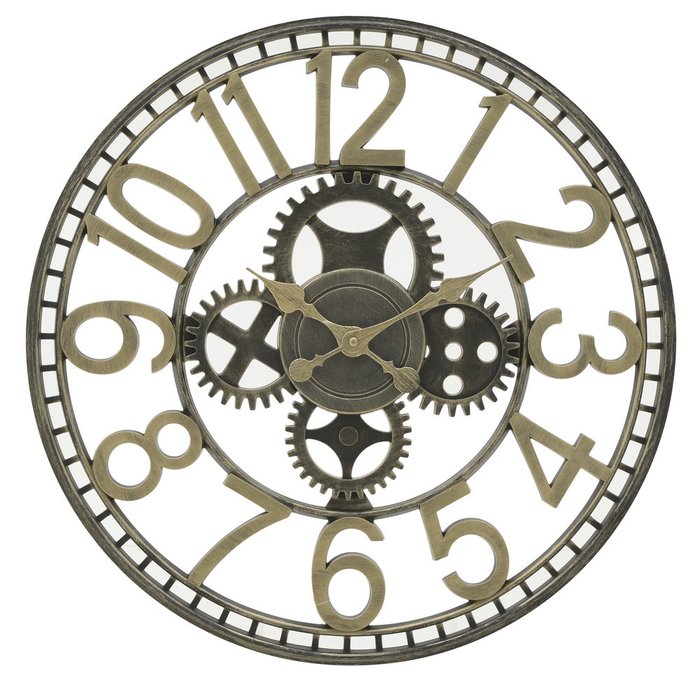 Часы настенные бронзового цвета
