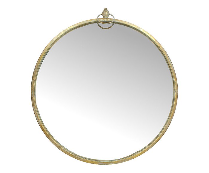 Зеркало круглое в раме золотого цвета