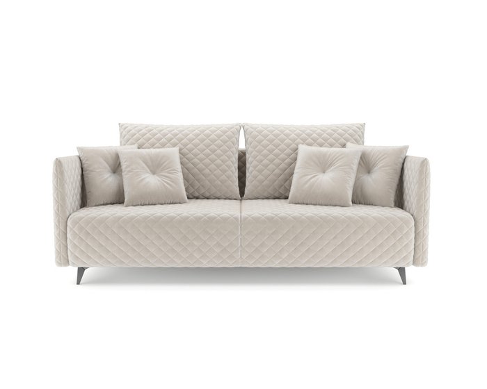 Прямой диван-кровать Вашингтон светло-бежевого цвета - купить Прямые диваны по цене 45990.0