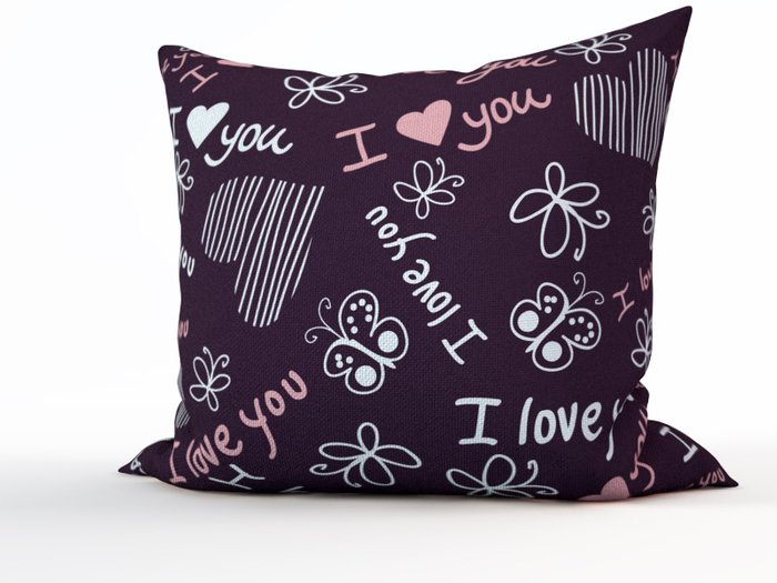 Диванная подушка: Фиолетовая любовь