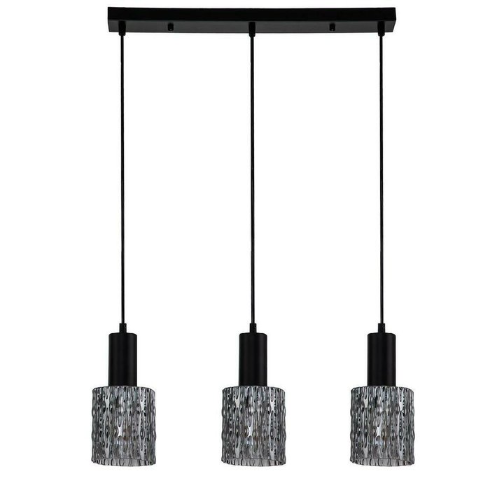 Подвесной светильник RAIN 10189/3S Black (стекло, цвет дымчатый) - купить Подвесные светильники по цене 8950.0 Подвесной светильник RAIN 10189/3S Black (стекло, цвет дымчатый) - купить Подвесные светильники по цене 8950.0
