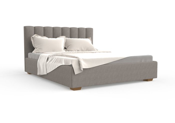 Кровать Клэр 160х200 серого цвета с подъемным механизмом  - купить Кровати для спальни по цене 85950.0