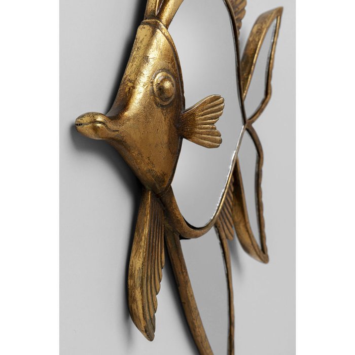 Украшение настенное Fish золотого цвета - лучшие Декор стен в INMYROOM