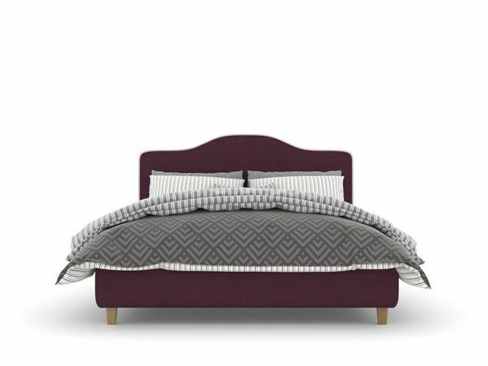 Кровать Квин Box High 160х200 бордового цвета с подъемным механизмом - лучшие Кровати для спальни в INMYROOM