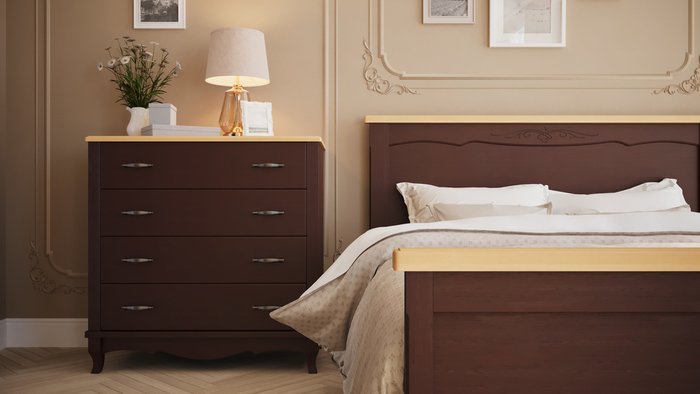 Кровать Кассис из массива бука 180х200 - купить Кровати для спальни по цене 65540.0