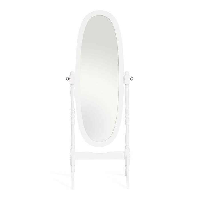 Зеркало напольное из дерева белого цвета - лучшие Напольные зеркала в INMYROOM