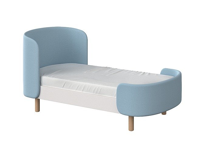 Кроватка-трансформер Kidi Soft 74х143 бело-голубого цвета - лучшие Колыбели в INMYROOM