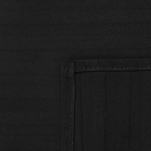 Простыня 'HoReCa' 200х217, страйп-сатин, 100% хлопок, пл. 125 гр./кв. м., 'Черный'