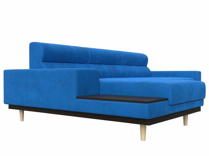 Угловой диван-кровать Леонардо голубого цвета левый угол - лучшие Угловые диваны в INMYROOM