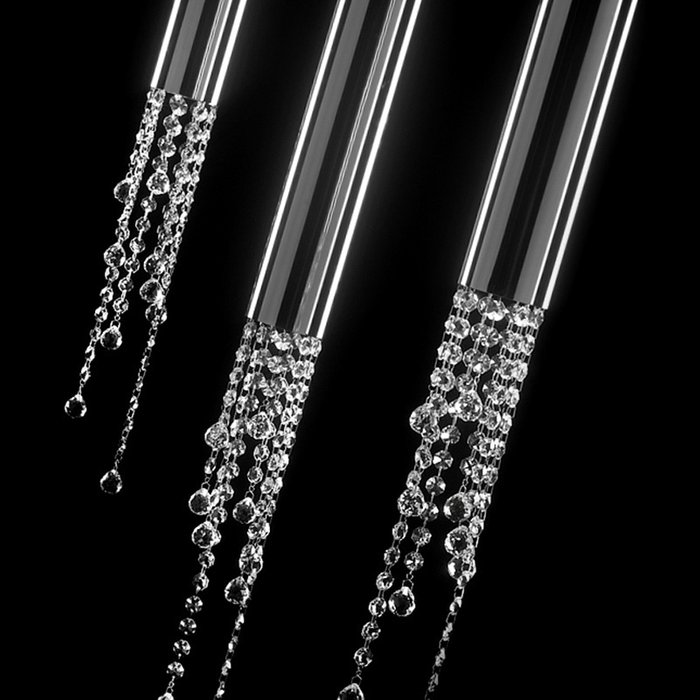 Подвесной светильник Illuminati Perlina с плафонами из множества ниспадающих подвесок с прозрачными кулонами - лучшие Подвесные люстры в INMYROOM