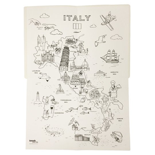 Карта-раскраска 'Coloriage' (разные дизайны) / Italy - купить Декор стен по цене 595.0