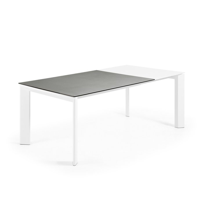 Раздвижной обеденный стол Atta 140 серо-белого цвета - лучшие Обеденные столы в INMYROOM