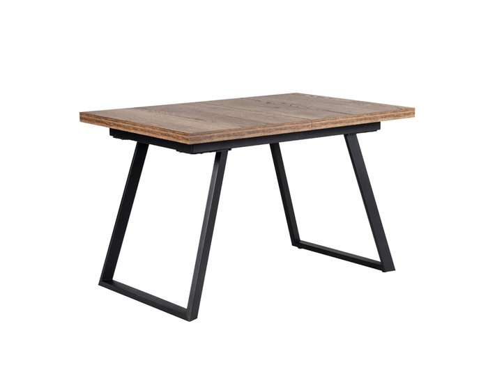 Раздвижной обеденный стол Пеле 140 черно-коричневого цвета Раздвижной обеденный стол Пеле 140 черно-коричневого цвета