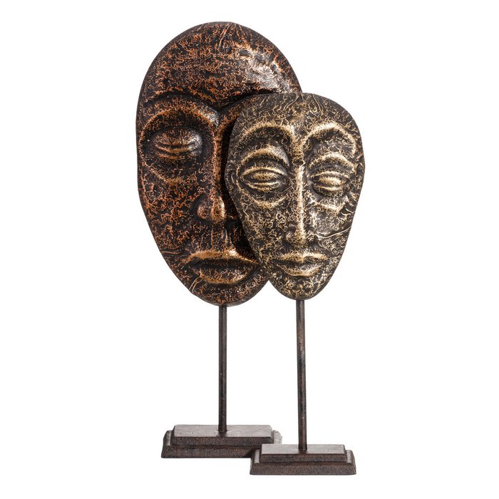 Статуэтка Mask золотого цвета  - купить Фигуры и статуэтки по цене 4800.0
