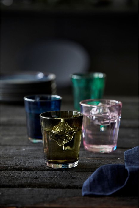 Набор из четырех стаканов Verona бирюзового цвета - лучшие Бокалы и стаканы в INMYROOM