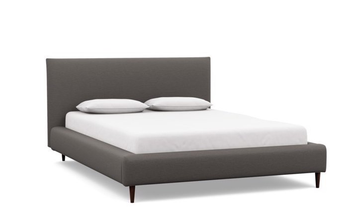 Кровать Эмбер 200х200 темно-серого цвета - купить Кровати для спальни по цене 79830.0