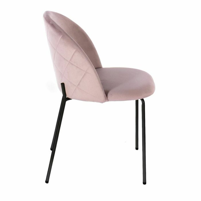 Стул бархатный Дижон пепельно-розового цвета  - купить Обеденные стулья по цене 6500.0