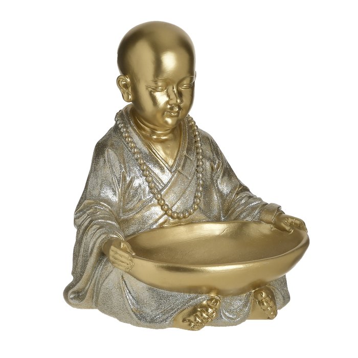 Декор настольный Buddha серебряно-золотого цвета