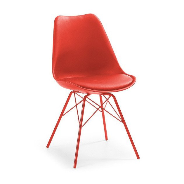 Стильный обеденный стул Lars красного цвета
