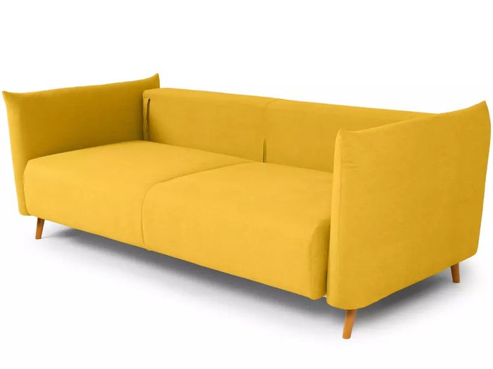 Диван-кровать Menfi желтого цвета с бежевыми ножками - лучшие Прямые диваны в INMYROOM