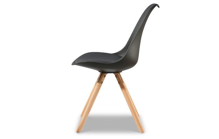 Стул Кейси с деревянными ножками черный - лучшие Обеденные стулья в INMYROOM