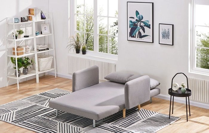 Диван-кровать Cardiff серо-бежевого цвета - купить Прямые диваны по цене 48928.0