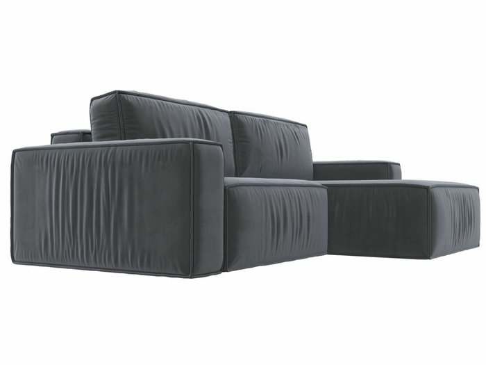Угловой диван-кровать Прага классик серого цвета правый угол - лучшие Угловые диваны в INMYROOM