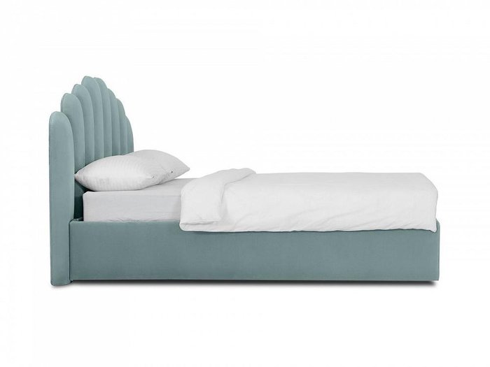 Кровать Queen Sharlotta серо-бирюзового цвета 160х200 с подъемным механизмом - лучшие Кровати для спальни в INMYROOM