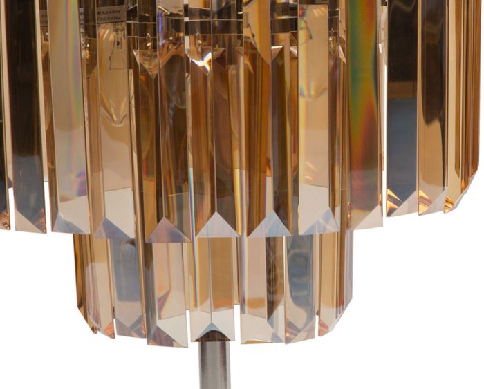 Лампа настольная высокая из металла и стекла - купить Настольные лампы по цене 36920.0