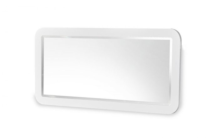 Настенное зеркало в белой лакированной раме - купить Настенные зеркала по цене 7300.0