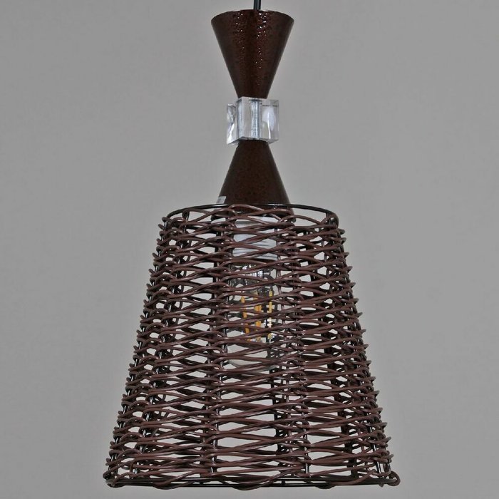 Подвесной светильник 04571-0.4-01 CF (пластик, цвет коричневый) - купить Подвесные светильники по цене 1740.0