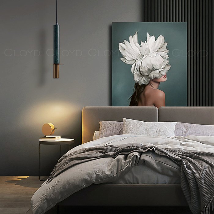 Подвесной светильник Cloyd CLARNET-A P1 / выс. 36 см - зелен.мрамор - лучшие Подвесные светильники в INMYROOM Подвесной светильник Cloyd CLARNET-A P1 / выс. 36 см - зелен.мрамор - лучшие Подвесные светильники в INMYROOM